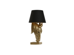 Lâmpada de mesa HOME ESPRIT Preto Dourado Resina 50 W 220 V 30 x 30 x 59 cm