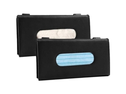 2 Unidades Porta Pañuelos Para Coche Visera Cuero Resistente Portamascarillas Organizador De Interiores