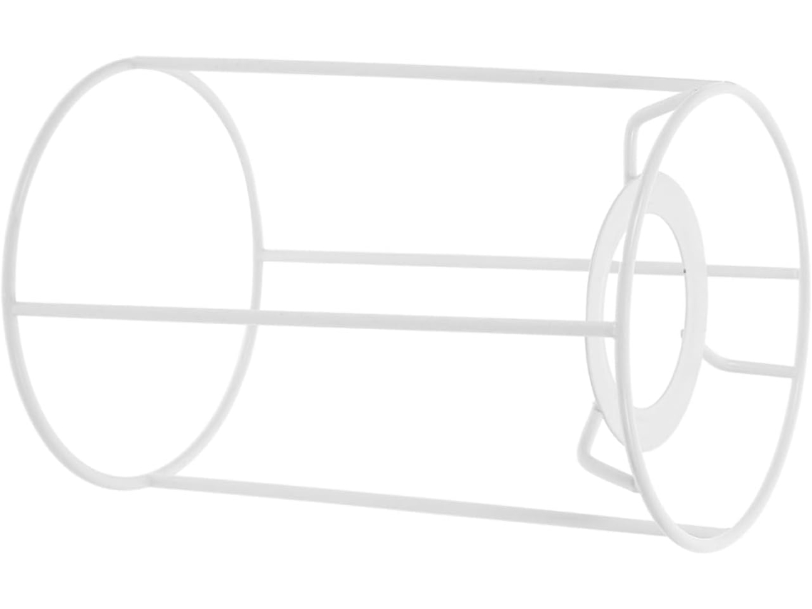 Estrutura De Ferro Branco Compatível Com Lâmpadas E27 Para Luminárias De Mesa Diy Em Estilo Industrial E Retrô.