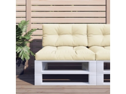Vidaxl Almofadão Para Sofá De Paletes 70x40x12 Cm Tecido Cor Creme