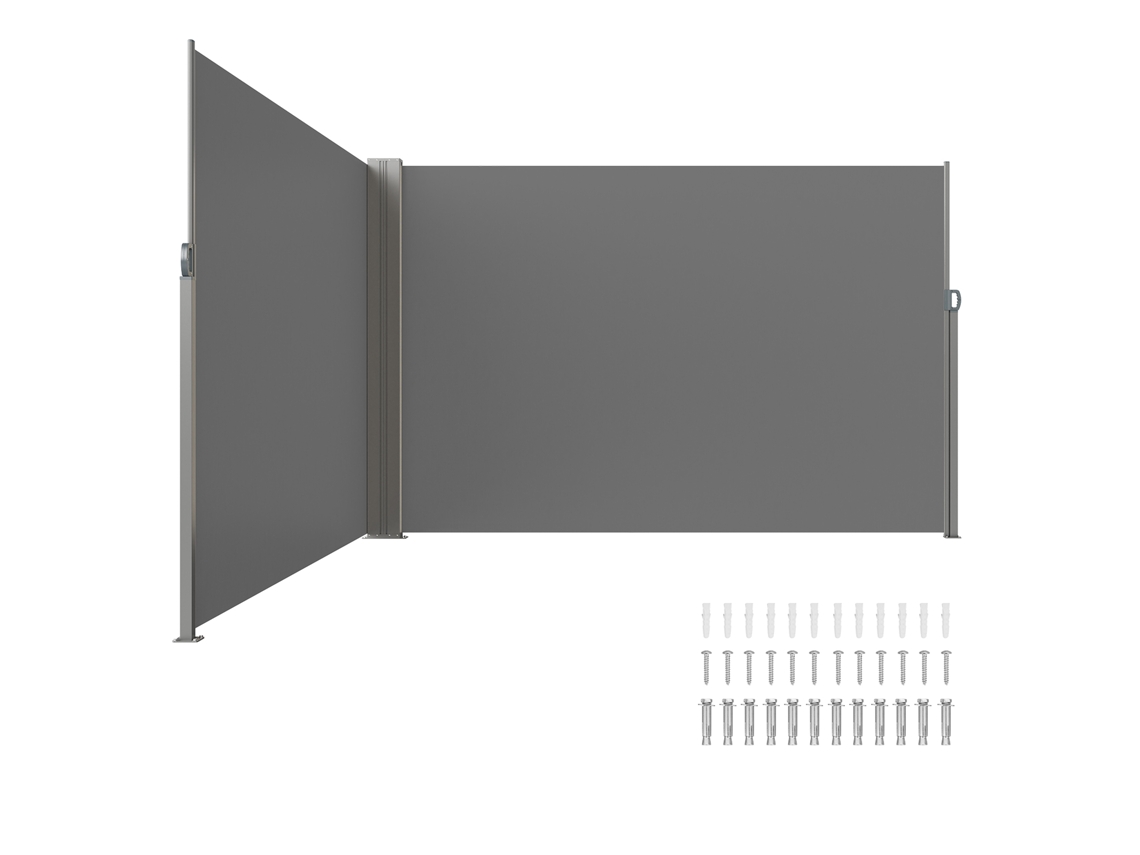 Toldo Lateral Retrátil Succebuy De 79polegadas X 236polegadas, Tela Divisória Para Pátio