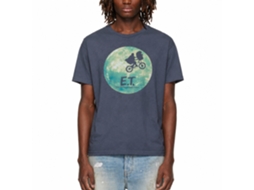 Rockinstone E.t. Bike And Moon Navy Heather T-shirt Size:l