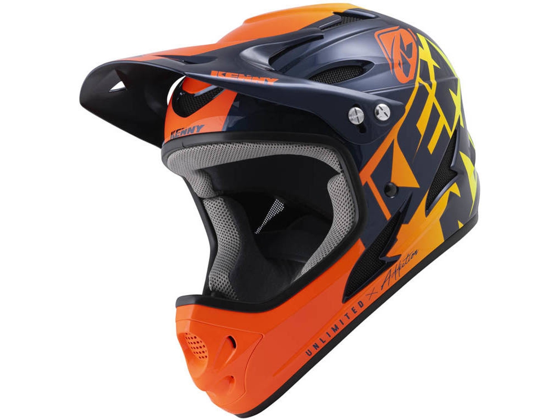 Capacete de bicicleta de montanha KENNY Down Hill 2022 Graphic (Tam: XL - Laranja)
