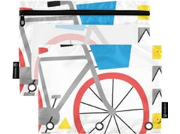 Pasta Bicicleta Em Cores Vibrantes E Simples, Com Bolso Transparente Lápis, Grande E Resistente, Com 3 Furos