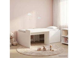 Vidaxl Cama Alta Para Crianças Com Mesa Branco 98.5 X 200 Cm
