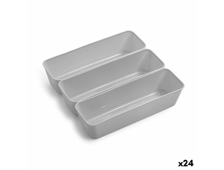Conjunto de Cestas Dem Multiusos Plástico (3 Peças) (24 Unidades)