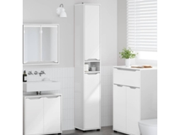 Vidaxl Armário De Banheiro Manual Branco Brilhante 30,5 X 30 X 195 Cm