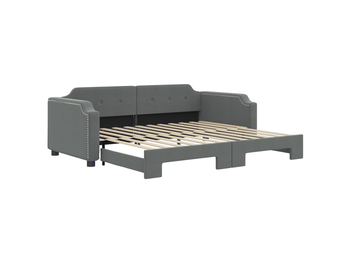 Sofá cama MAISON EXCLUSIVE Gavetão 90x200 Cm Tecido Cinzento escuro