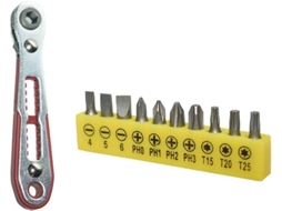 Chave De Dupla Com 1/4", 36 E Cabo Para 10 Bits (chave + Bit).