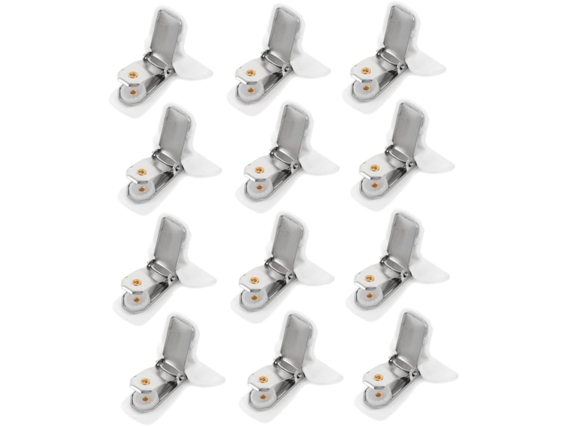 Conjunto Pretyzoom com 12 alfinetes antiderrapantes para edredons e roupas, mantendo-os no lugar. Práticos