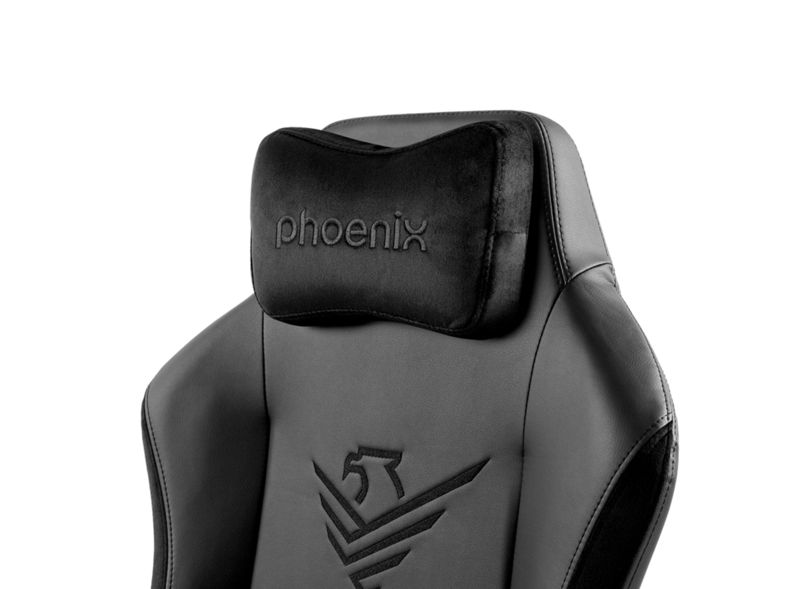 Cadeira Gaming Fabricada En Cuero Negro PHOENIX TECHNOLOGIES