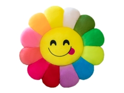 Cojin De Girassol Colorido (apoio Lumbar Decoração)
