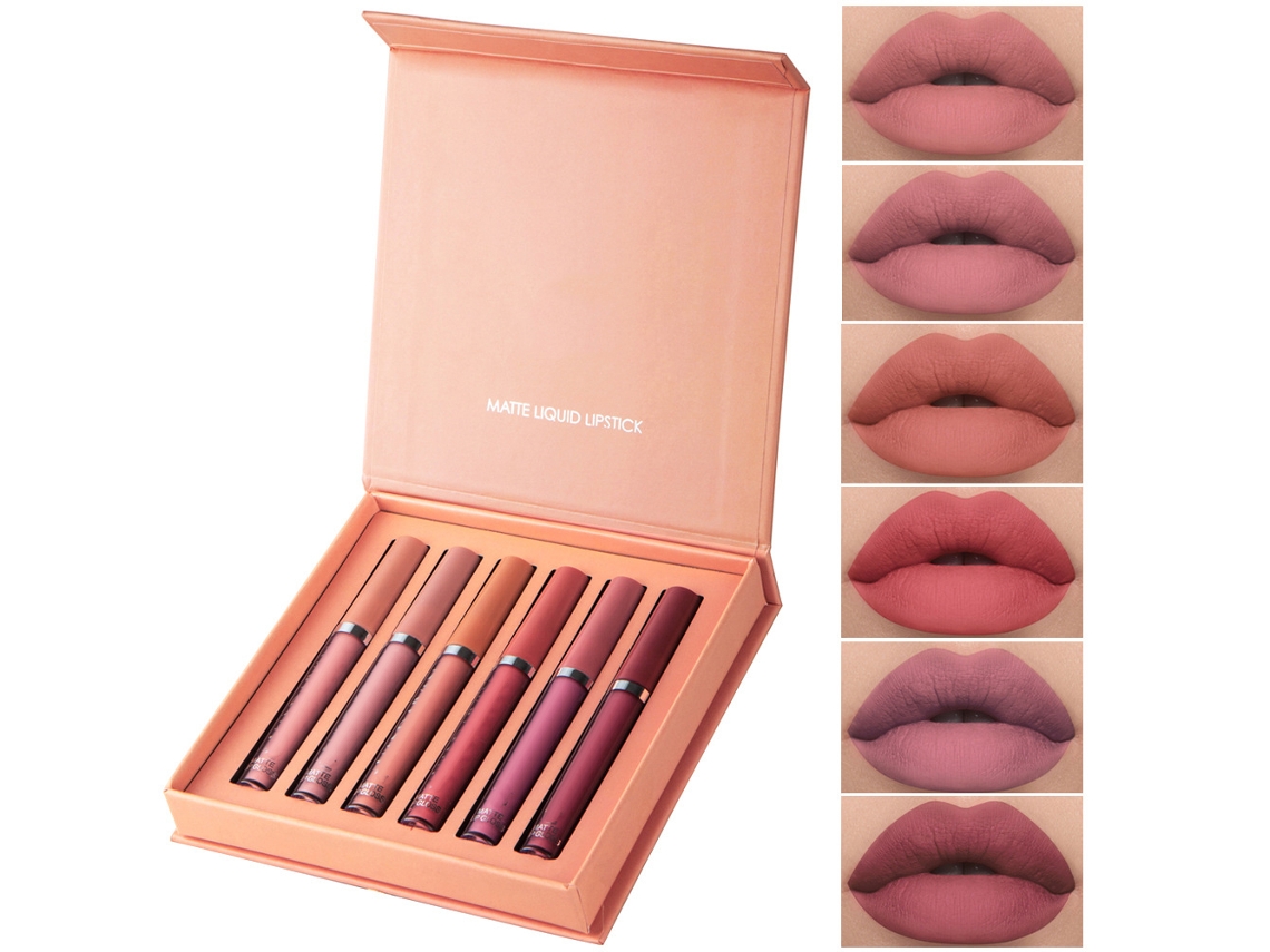 Kit De Batons De Lèvres Para Mulheres À Prova D'água Duradouro