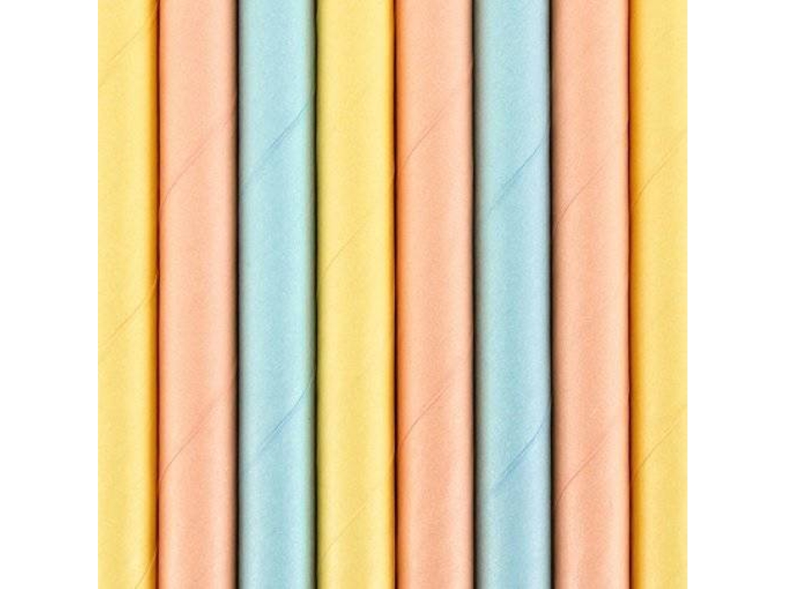Pack 10 Palhinhas PARTYDECO de Papel Pastel