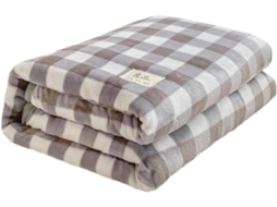 Manta Xadrez de Flanela Fansu Quente e Macia em Microfibra Ideal para Cama Sofá Todas as Estações 120x200cm, M