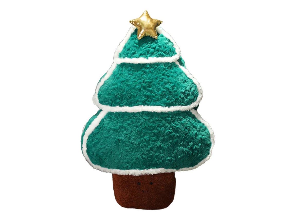 Almofada Formato Árvore De Natal Macia Para Decoração