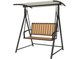 Conjunto 3pç Rattan Bege/marrom, 2 Cadeiras, Mesa.-okc
