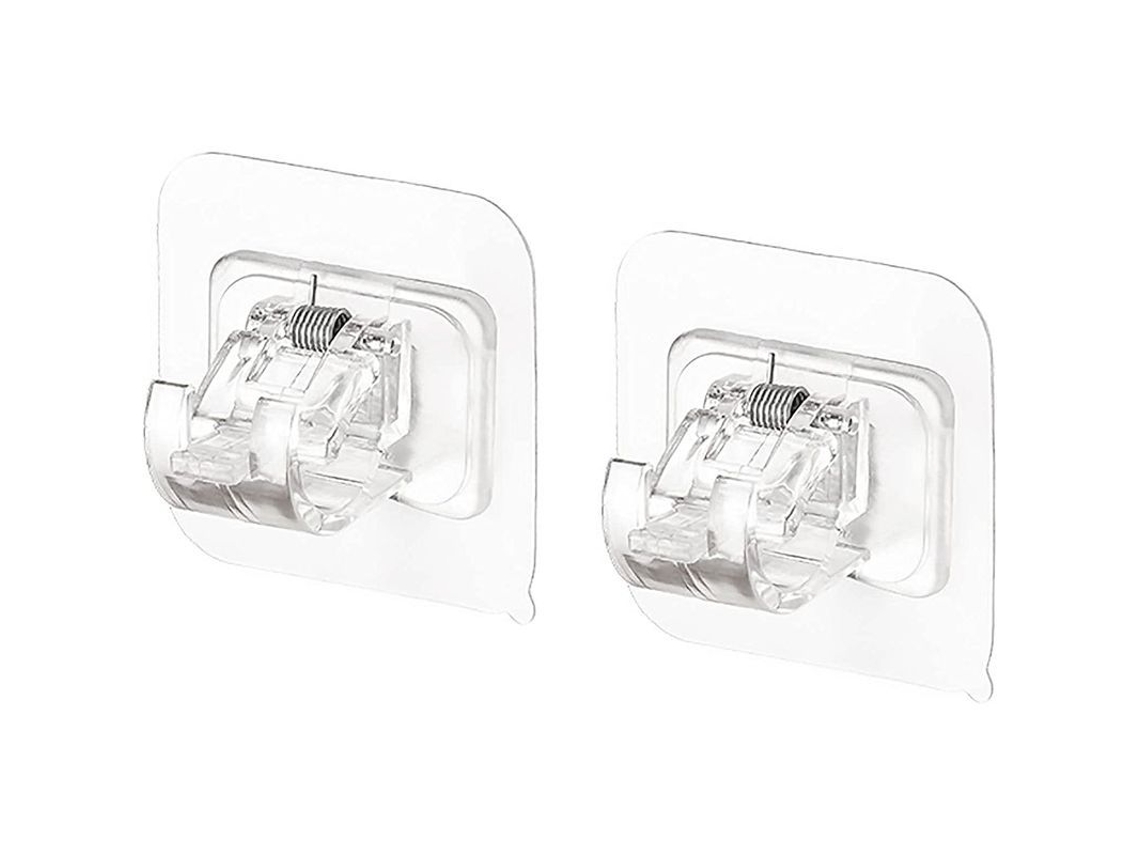 Suporte de Vara de Cortina Nova Line, Autoadesivo, 4 peças, Transparente
