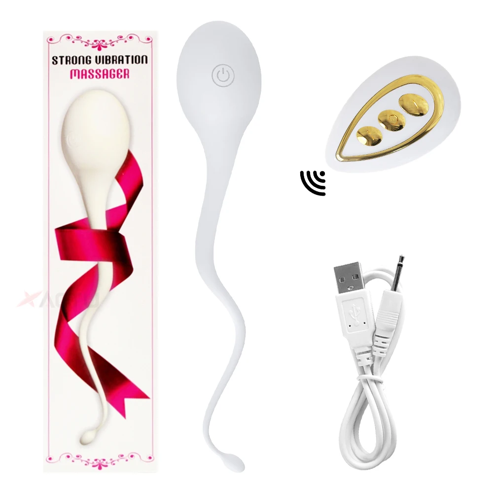 Vibrador (com Controle Remoto - Branco), Estimulador Do Ponto G E Clitóris Feminino, Ovo Vibratório, Produtos Adultos Para Mulheres.