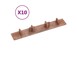 Vidaxl Tampas Para Extremidades De Pavimento 10 Pcs Plástico Castanho