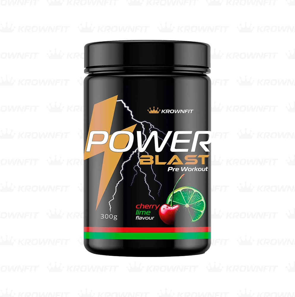 Pré Treino Power Blast Krownfit- Cherry Lime - pó  300g