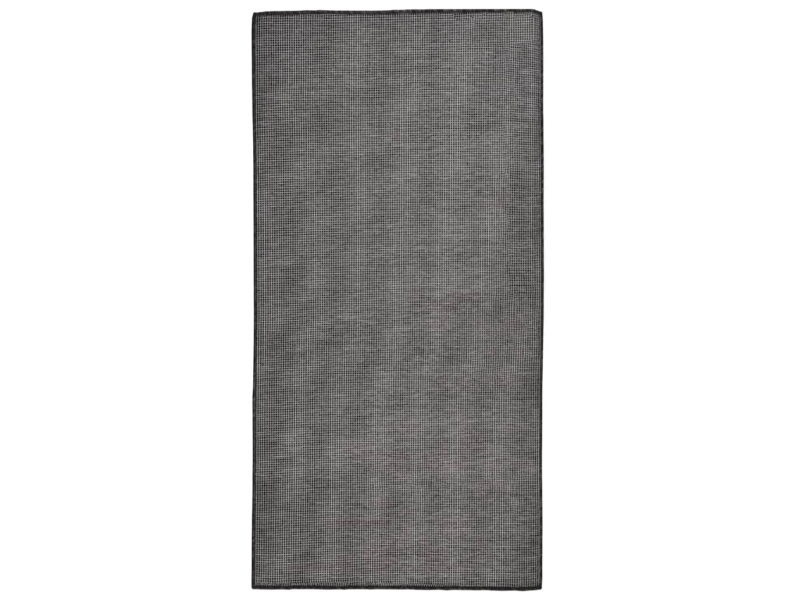 Vidaxl Tapete De Tecido Plano Para Exterior 100x200 Cm Cinzento