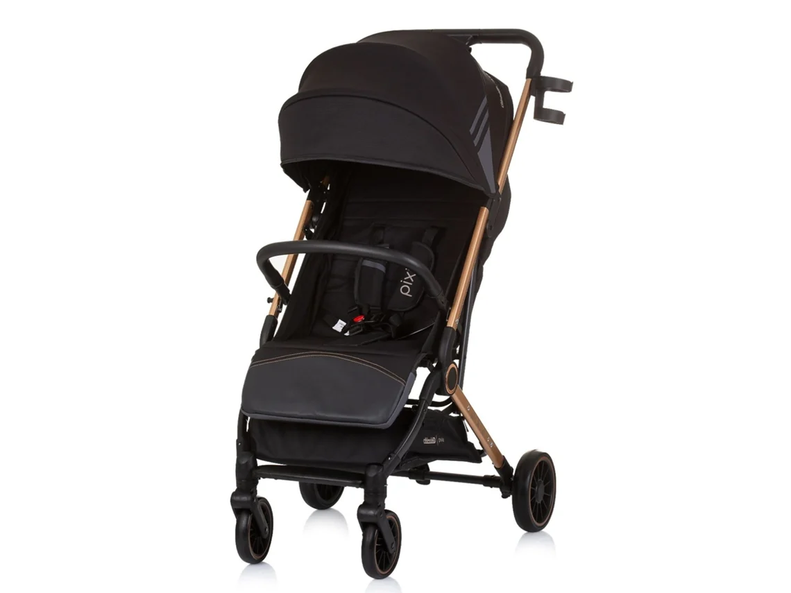 Carrinho Pixie Desde O Nascimento Até 22 kg Obsidian Gold CHIPOLINO