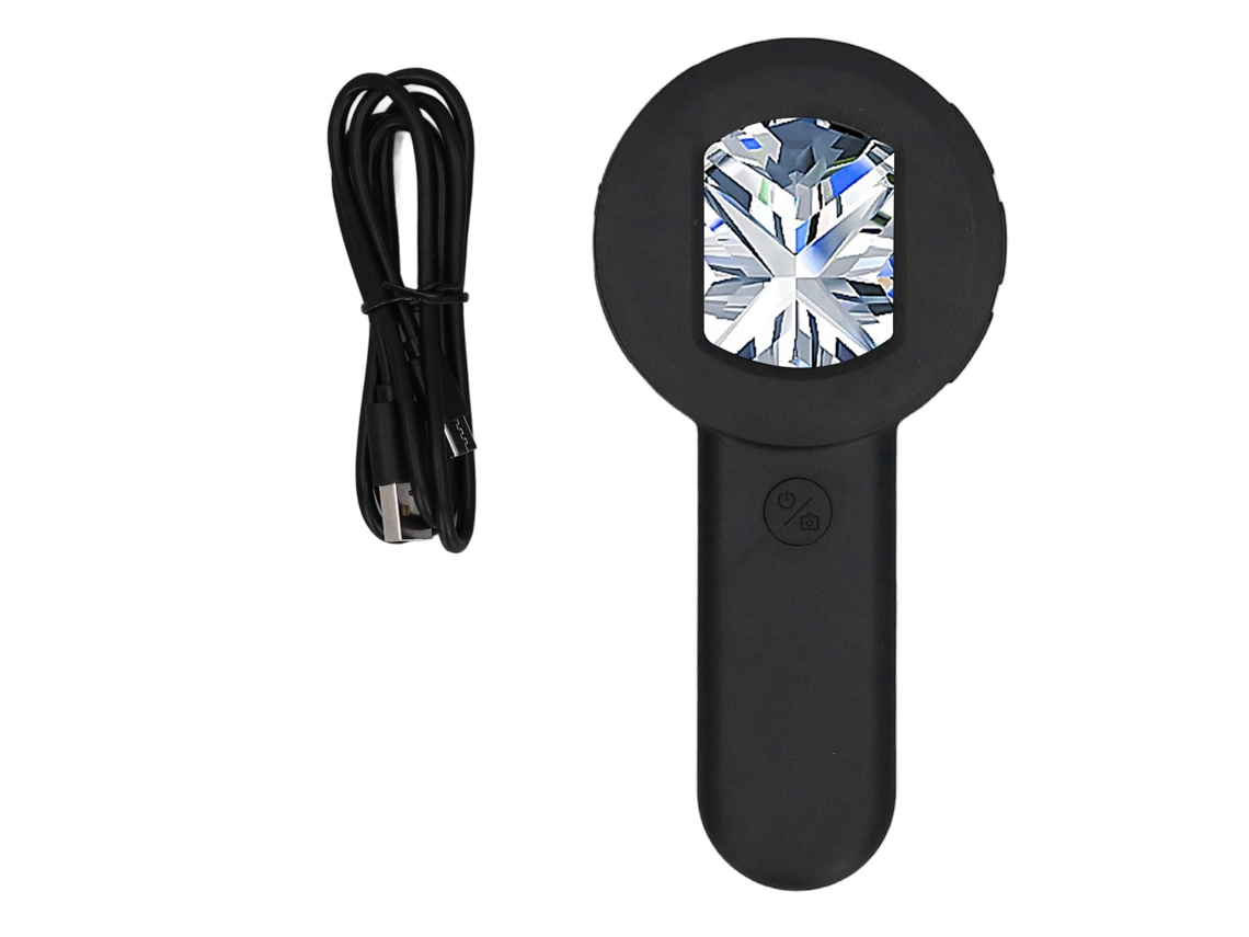 Lupa Digital Portátil Eletrônica Hd Tela Ips 2 Polegadas com 8 Luzes Led Hm020 S/MARCA