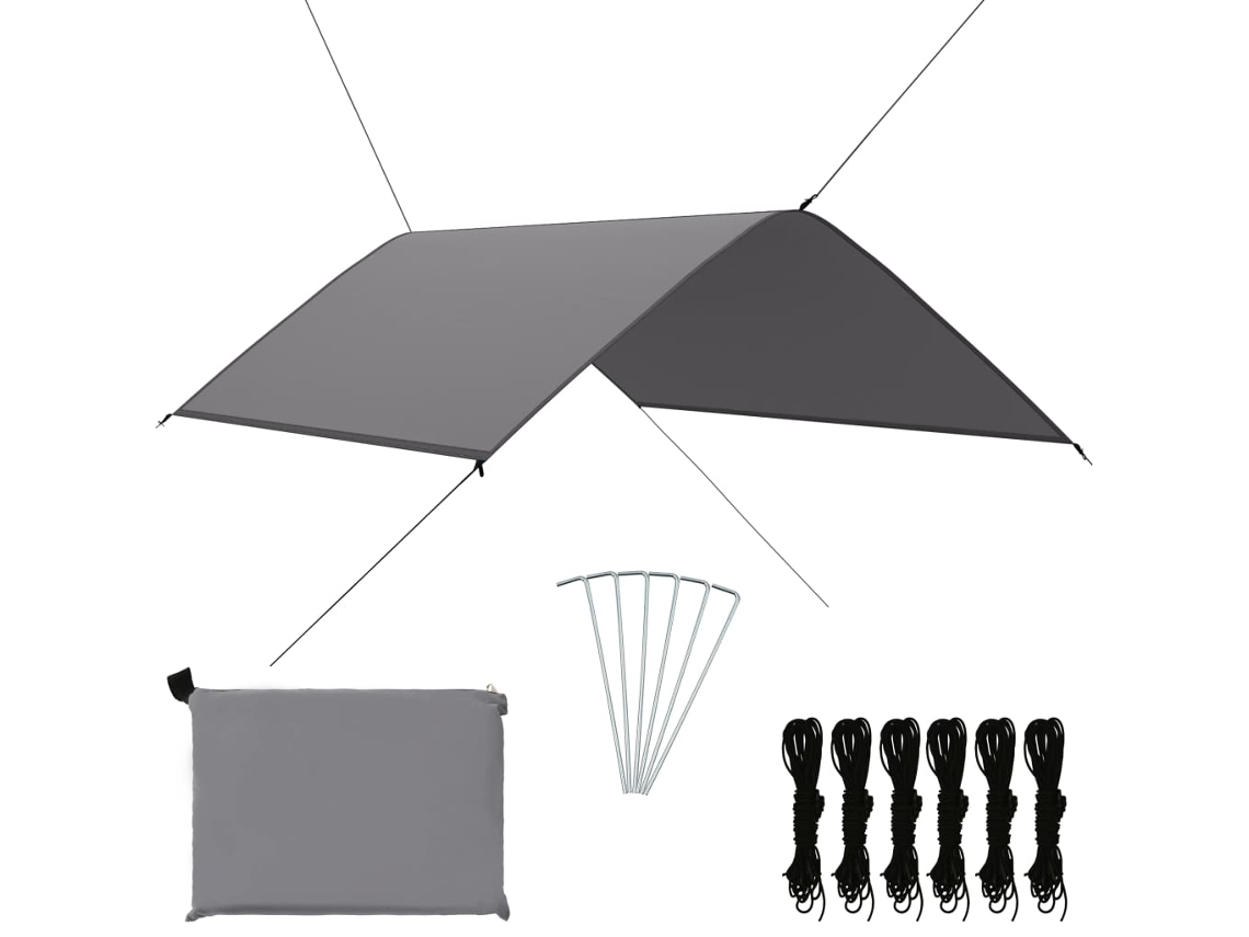 Vidaxl Lona De Exterior 3x2 M Cinzento