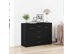 Vidaxl Aparador Em Carvalho Preto, 88x30x64 Cm, Madeira Engenheirada