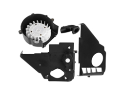 Drfeify Tampa De Ventoinha Motor Em Plástico Para Gy6 125 150com Tubo Conexão, Fácil Instalação, Carenagem De Ar Preta
