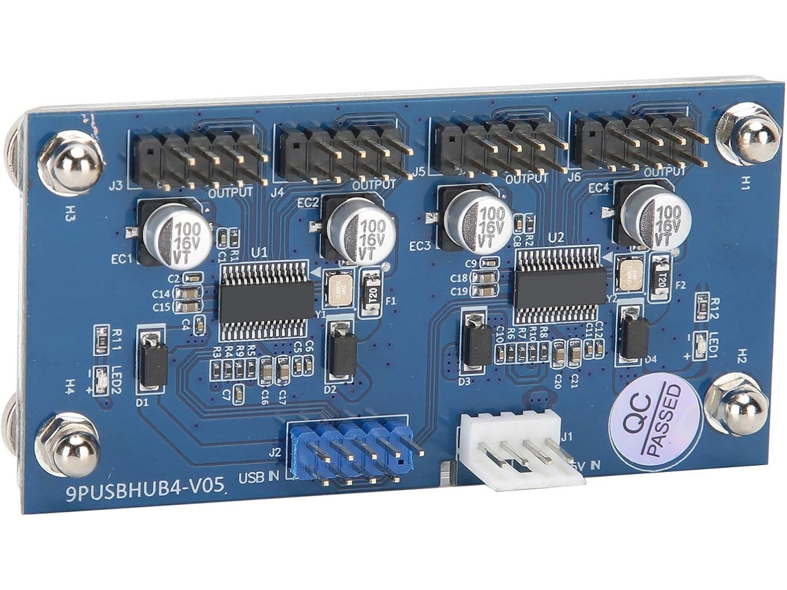 Conector Usb De 9 Pinos, Hub 2.0 1 A 4 Com Indicador Led E Base