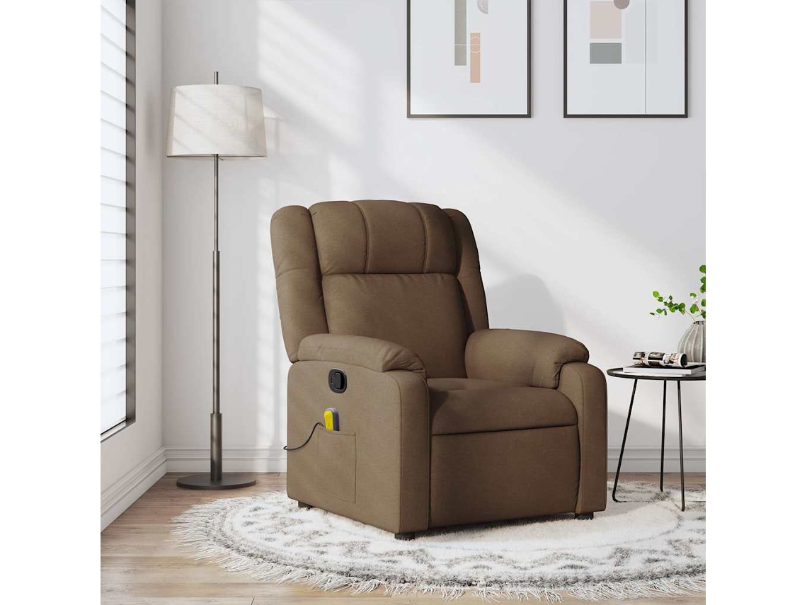 Poltrona de Massagens Elétrica Veludo Verde claro HARLANV1