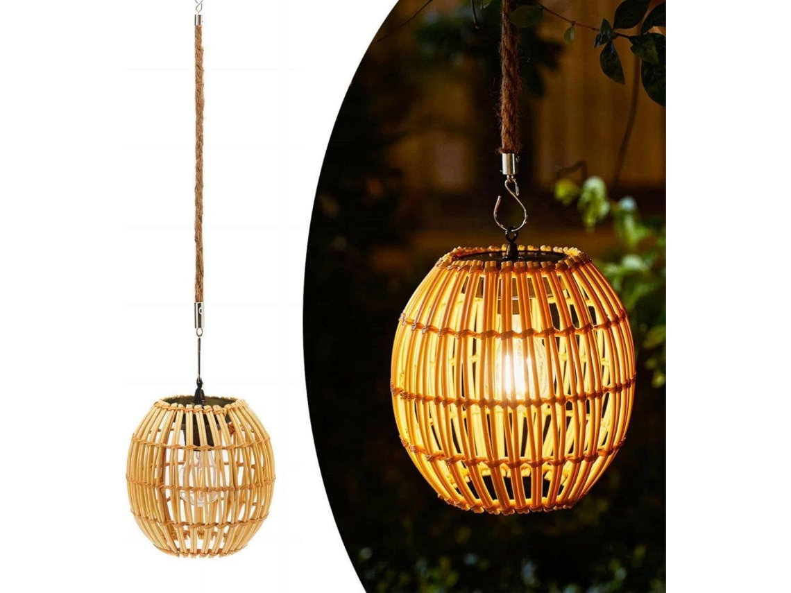 Lanterna solar de pendurar, impermeável, decoração de jardim e varanda AQUAFORGE