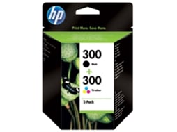 Pack 2 Tinteiros HP 300 Preto / Cores (CN637EE)