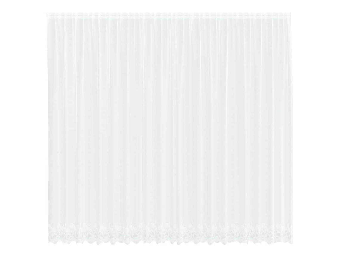 Conjunto 1 Cortina De Renda Vidaxl Branco Poliéster (280 X 500 Cm)