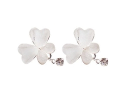 Brincos Com Pingentes De Cristal Flor Simples Decorativos
