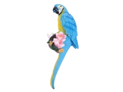 Rebe-escultura De Loro Macaw De Resina Decoración Interior Exterior Estatua Jardín Arte Azul Derecho