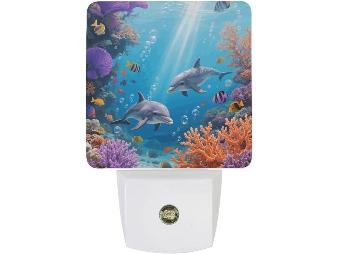 Luminária Noturna De Parede Com Sensor Crepuscular, Led 0,5w Em