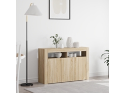 Aparador | Armário De Apoio | Buffet Carvalho Sonoma Madeira Engenheirada 116 X 30 X 75 Cm Wsd814751 Lovely Home