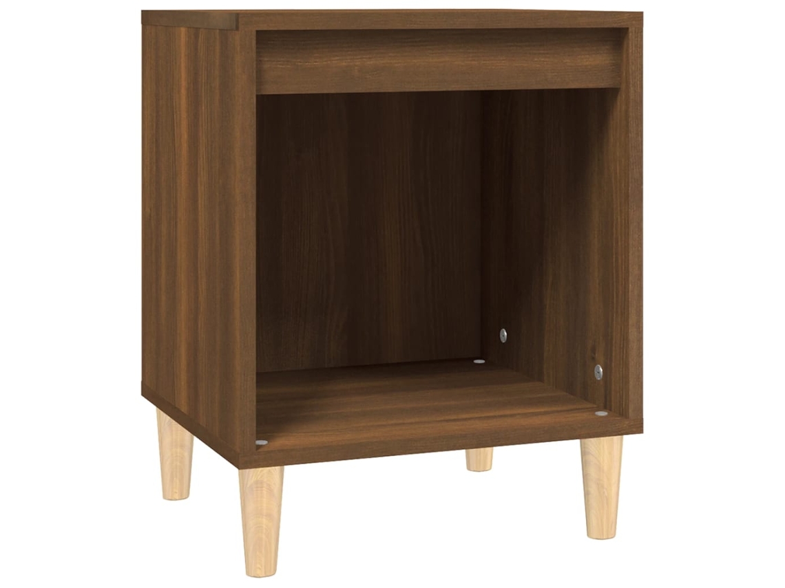 Bedside Cabinet, Bedside Cabinets Vidaxl Marrom Madeira Processada (n/a)