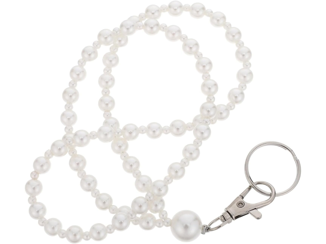 Lurelia Porta-crachá Transparente Com Cordão Com Chaveiro Em Abs Para Escritório E Escola