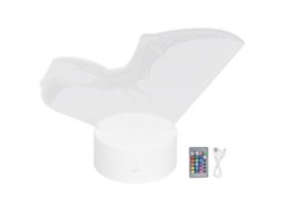 Luz Noturna com controle remoto, 16 cores, dimmable, dinossauro, presente | S/MARCA