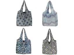 Sacola de Compras Dobrável, Conjunto de 4 Sacolas de Compras Reutilizáveis. GOKOCO