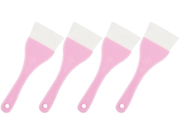 Conjunto de 4 aplicadores de máscara facial em Lã, Nylon e Plástico, Macios Para Pele.