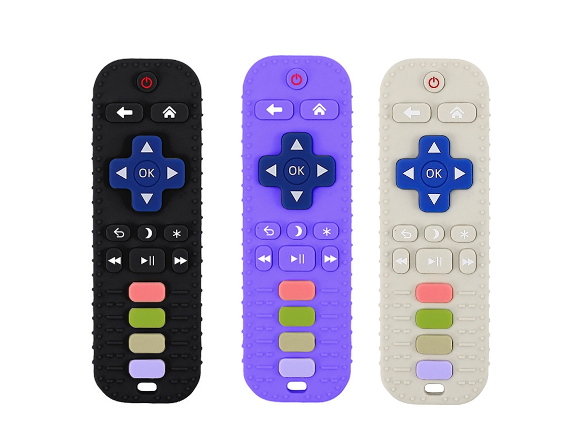 Brinquedos de Dentição para Bebê 3 Unidades Formato de Controle Remoto para 3 18 Mesespreto, Cinzento, Roxo CZHHMART