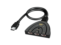 Switch Hdmi 4k Com 3 Portas, Plug And Play Para Xbox E Ps5 Brilvibera