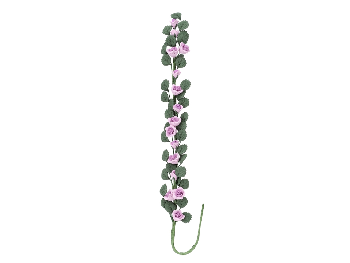 Primerox corda de Rosa Roxa 1:12 Miniatura Jardim Casa de Bonecas Decoração Ramalhete Longo