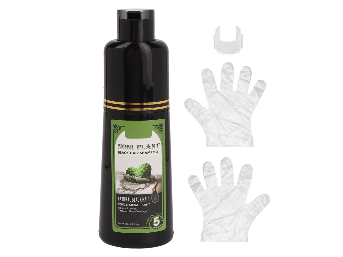 Shampoo Tintura Preta para Cabelos Grisalhos 2026, Coloração Rápida, 250ml, Ideal para Uso Doméstico, Salão de Beleza e Viagens.