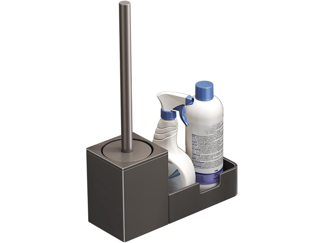 Suporte Para Escova De Vaso Sanitário Punch, Com Prateleira, Ideal Para Aproveitar Cantos Mortos No Gokoco